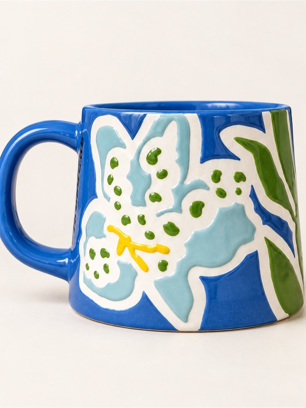 Starbucks 2021 Blue Iris Floral Ceramic Mug 12 oz